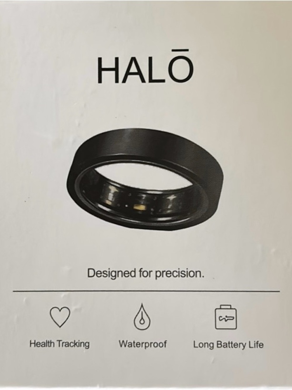 Halo Black Men's Smart Ring – Sleek Fitness & Health Tracker